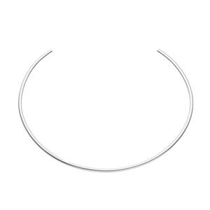 Minimal Silver Wire Collar Choker Necklace